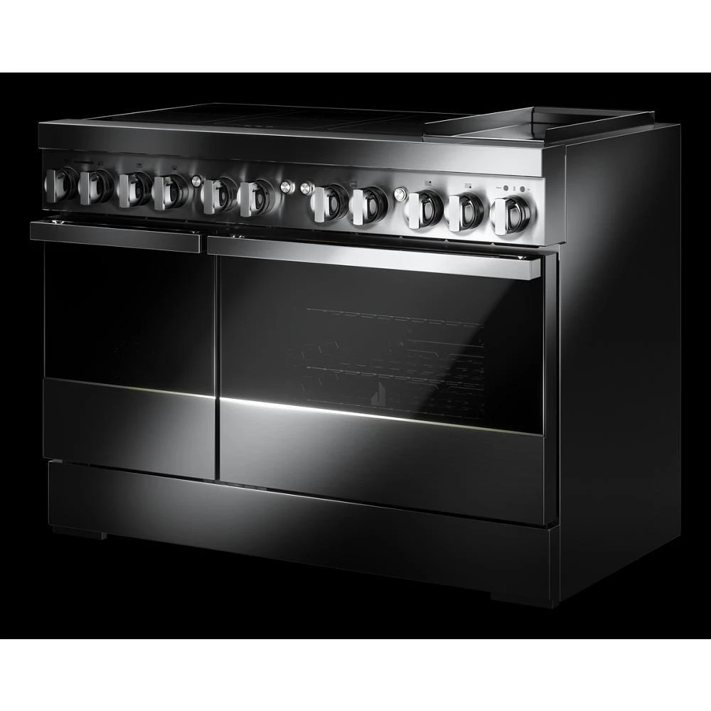 NOIR™ 48" Induction Professional-Style Range with Chrome-Infused Griddle JPIGC748RM