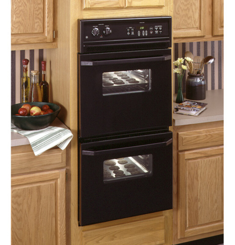 24" Electric Double Wall Oven with Self-Cleaning Upper Oven and Standard Clean Lower Oven JRP24BWBB