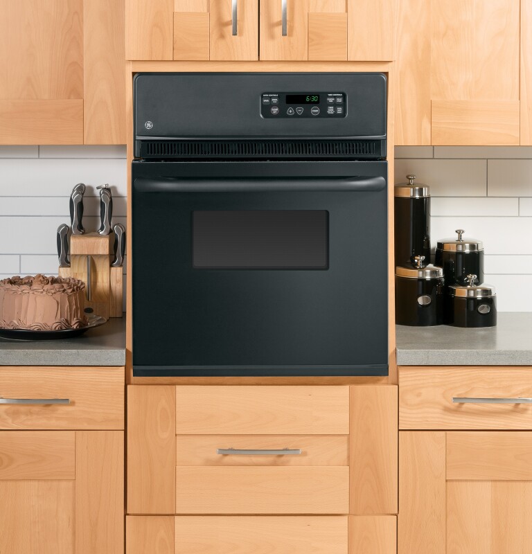 GE 24" Electric Single Standard Clean Wall Oven Black JRS06BJBB Picture 1