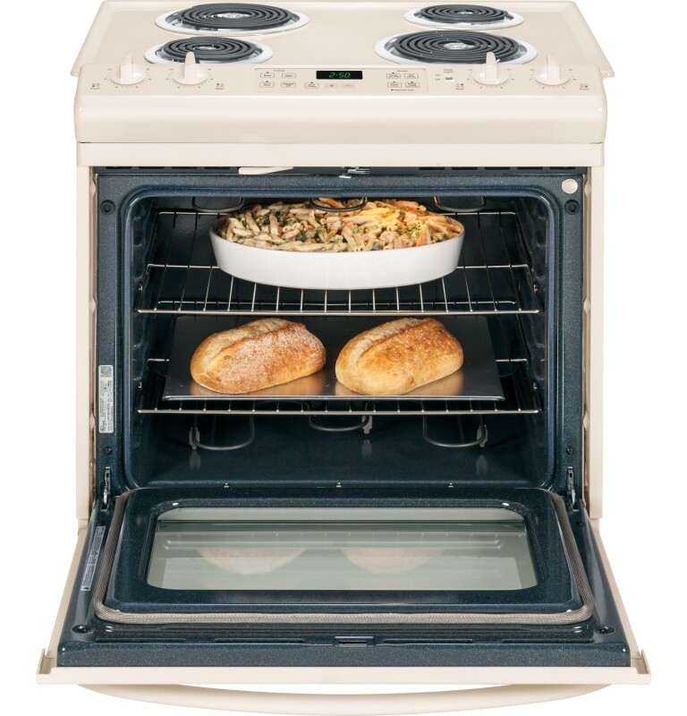 30" Slide-In Front Control Electric Range JS250DFCC, product image 4 of 12