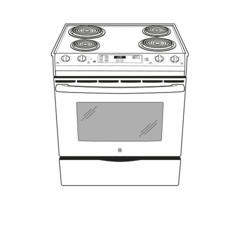 30" Slide-In Front Control Electric Range JS250DFWW
