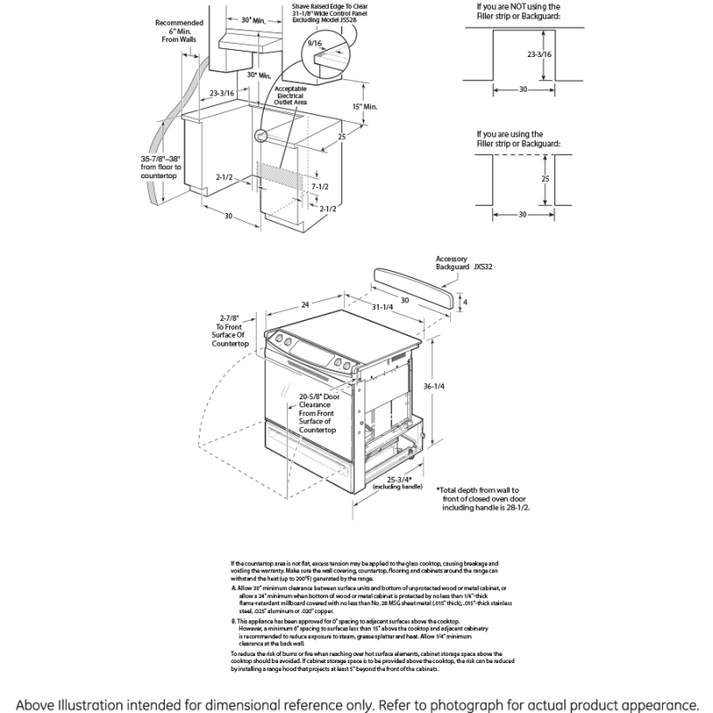 30" Slide-In Front Control Electric Range JS250DFWW
