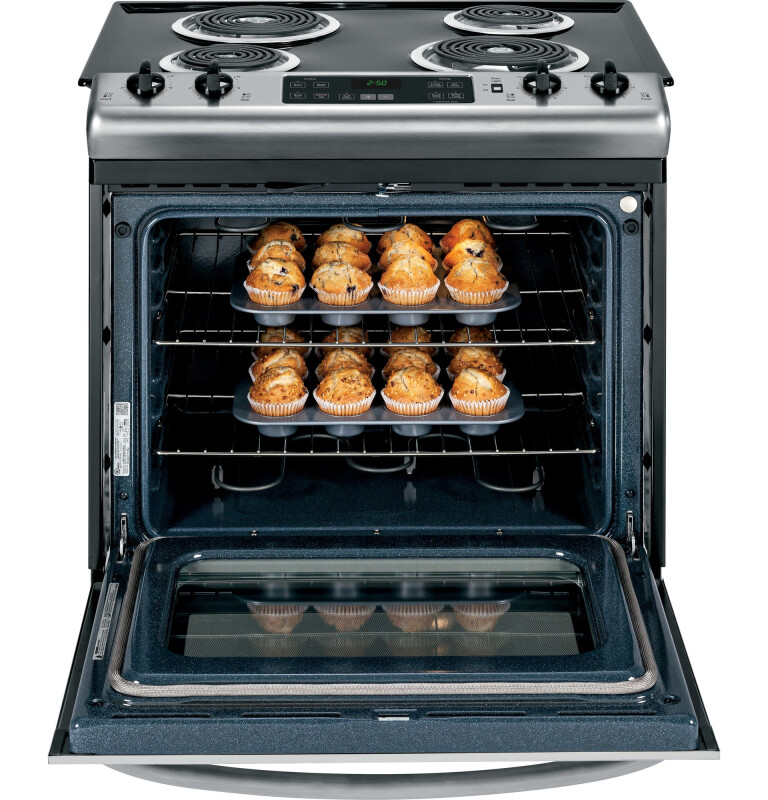 30" Slide-In Front Control Electric Range JS250RFSS, product image 8 of 13