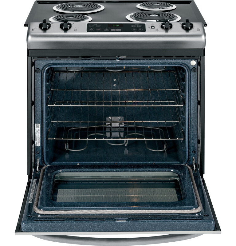 30" Slide-In Front Control Electric Range JS250RFSS, product image 10 of 13