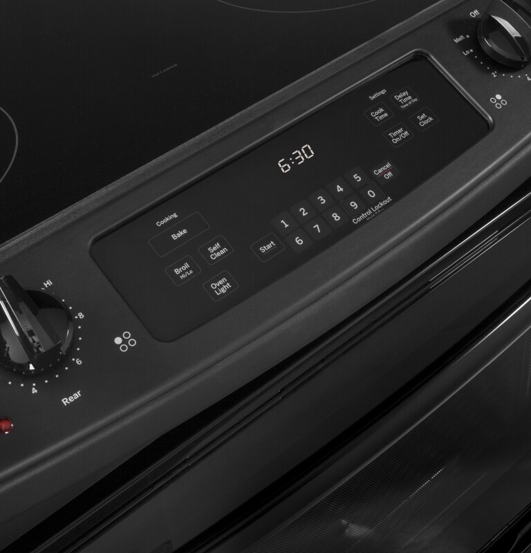 30" Slide-In Front Control Electric Range JS630DFBB, product image 7 of 9