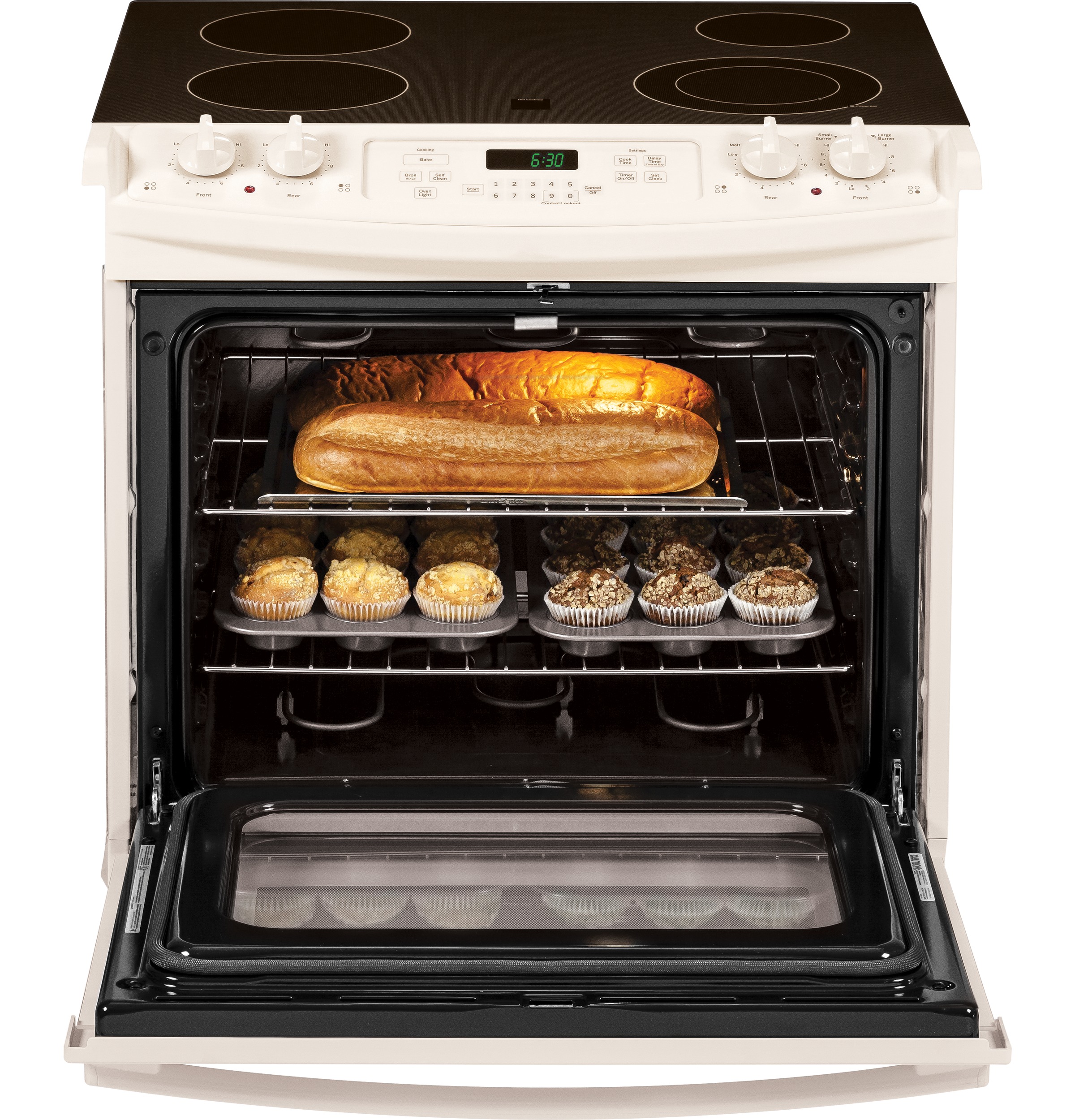 30" Slide-In Front Control Electric Range JS630DFCC, product image 5 of 10