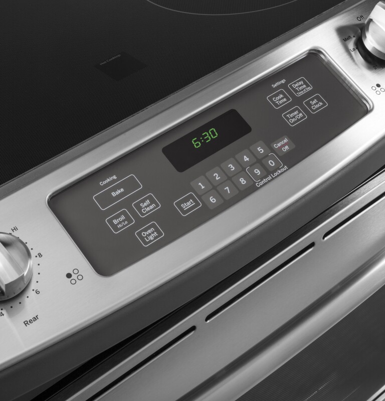 30" Slide-In Front Control Electric Range JS630SFSS, product image 2 of 10