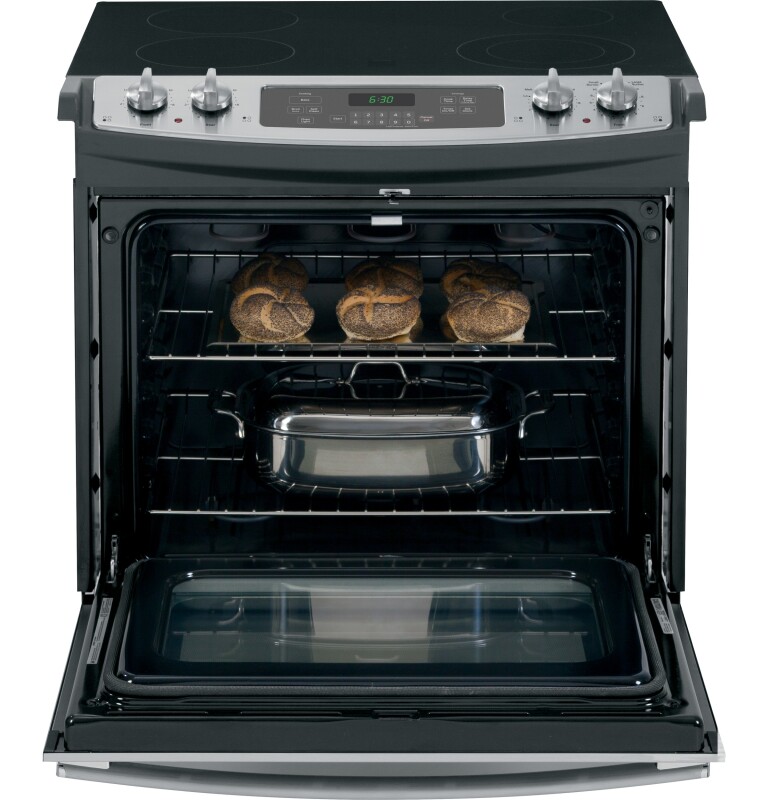 30" Slide-In Front Control Electric Range JS630SFSS, product image 4 of 10