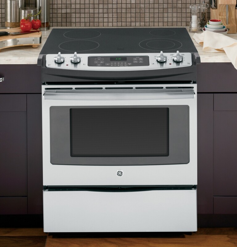 30" Slide-In Front Control Electric Range JS630SFSS, product image 8 of 10