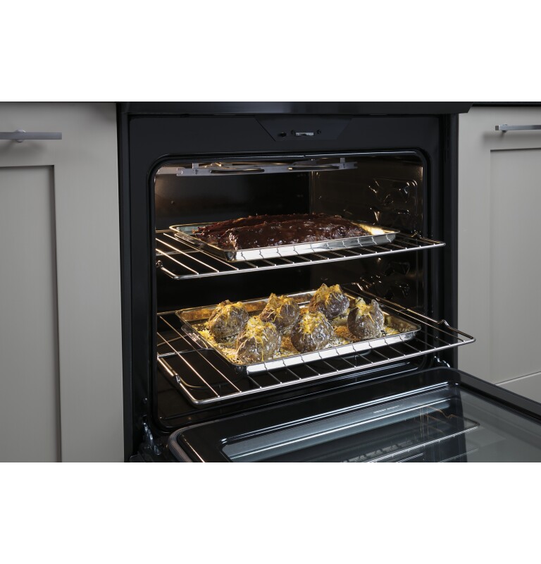 GE 30" Slide-In Electric Range Black Slate JS645FLDS Picture 1