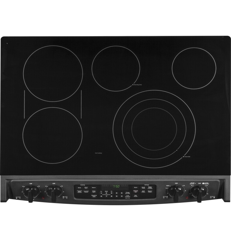 30" Slide-In Front Control Electric Convection Range JS750DFBB, product image 2 of 12