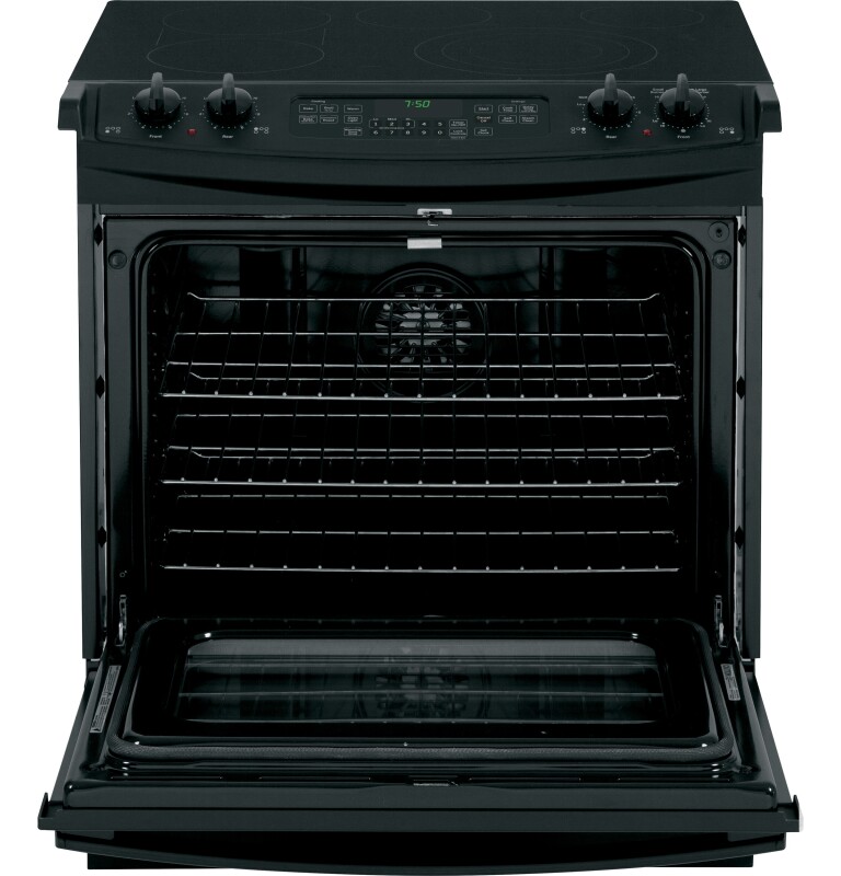 30" Slide-In Front Control Electric Convection Range JS750DFBB, product image 4 of 12