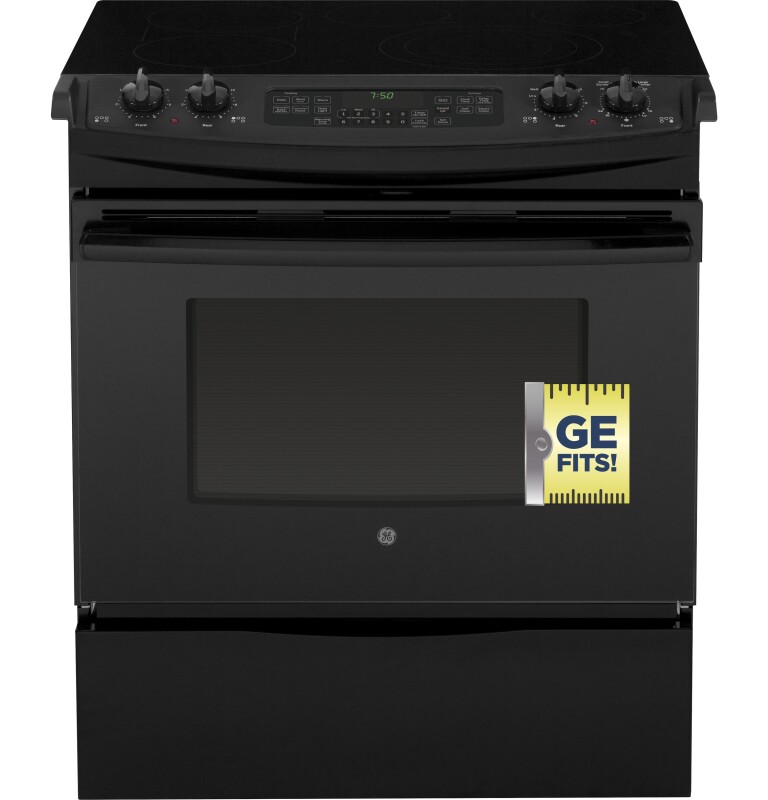 30" Slide-In Front Control Electric Convection Range JS750DFBB, product image 10 of 12