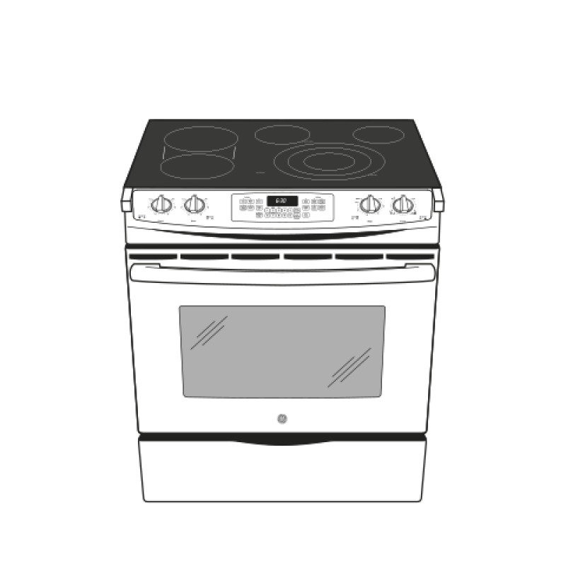 30" Slide-In Front Control Electric Convection Range JS750DFWW, product image 10 of 11