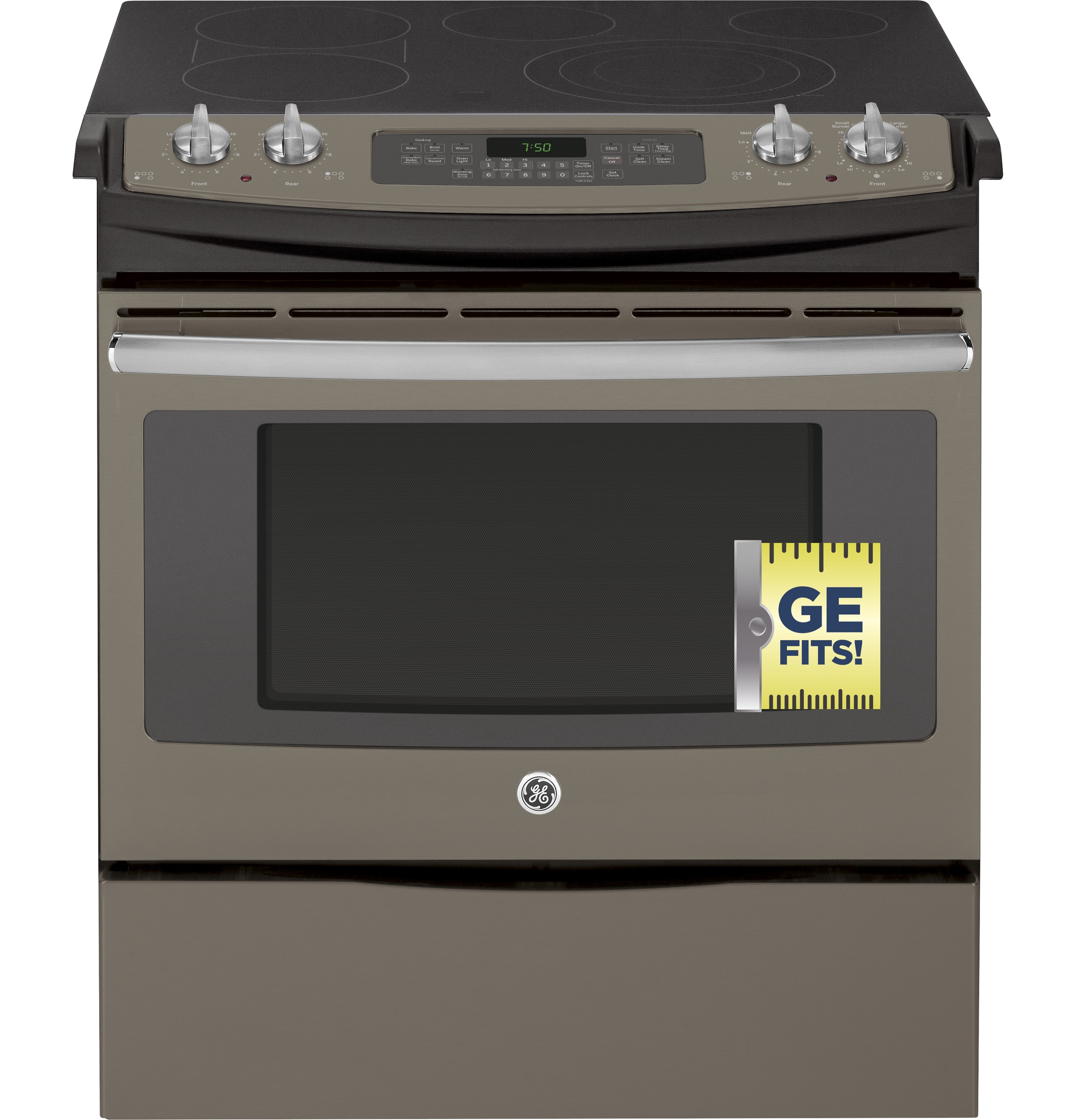 30" Slide-In Front Control Electric Convection Range JS750EFES, product image 9 of 14