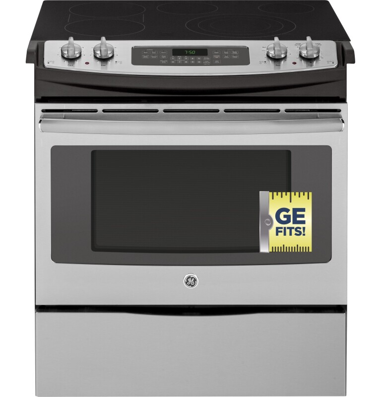 30" Slide-In Front Control Electric Convection Range JS750SFSS, product image 6 of 10