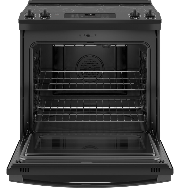 30" Slide-In Electric Convection Range with No Preheat Air Fry JS760DPBB, product image 2 of 13