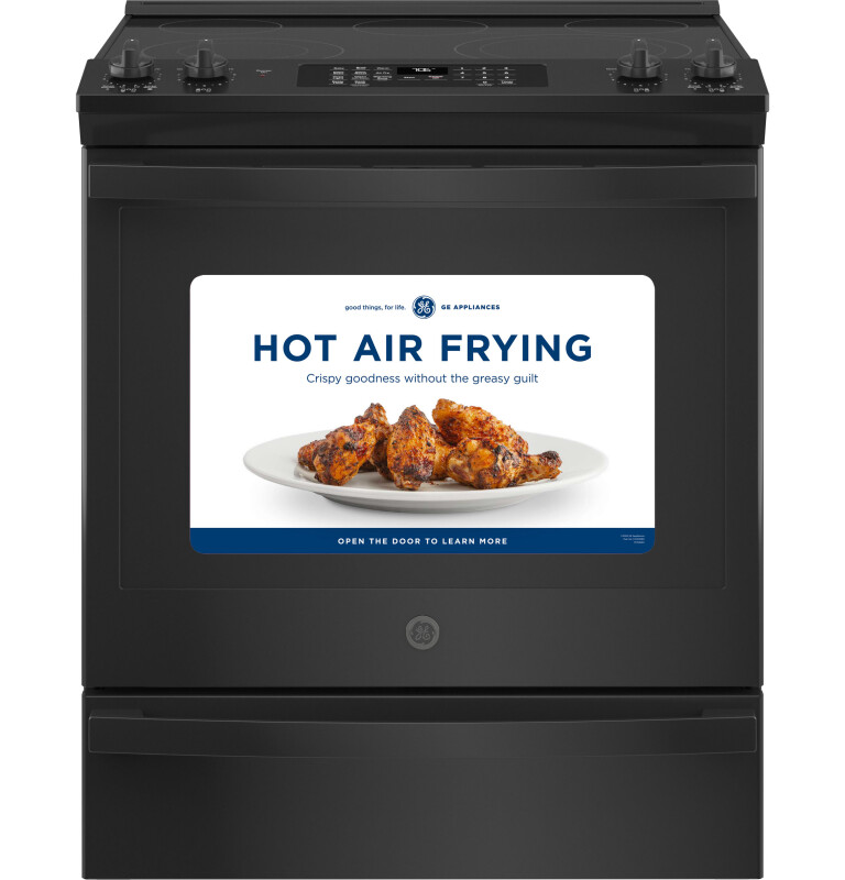 30" Slide-In Electric Convection Range with No Preheat Air Fry JS760DPBB, product image 8 of 13