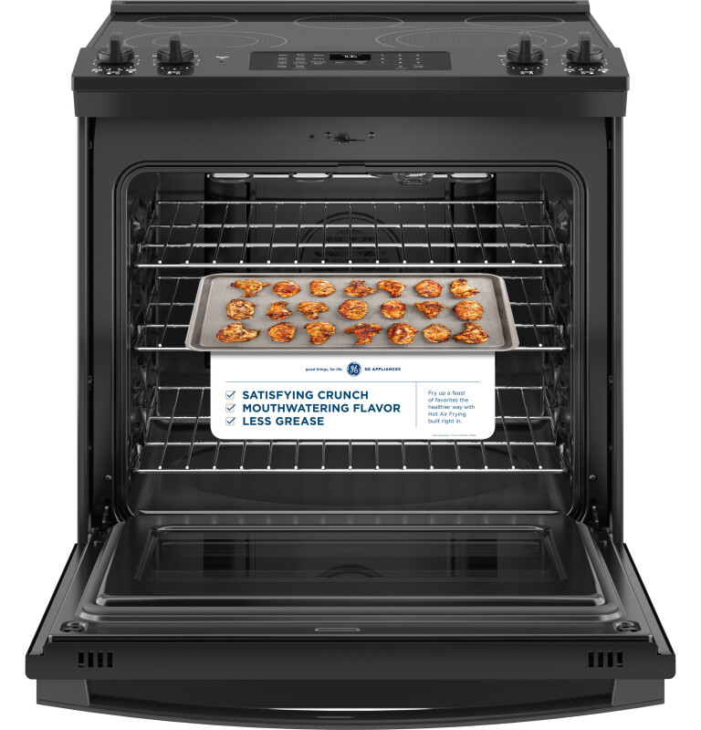 30" Slide-In Electric Convection Range with No Preheat Air Fry JS760DPBB, product image 9 of 13