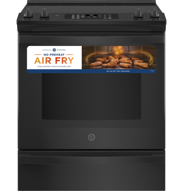 30" Slide-In Electric Convection Range with No Preheat Air Fry JS760DPBB, product image 10 of 13