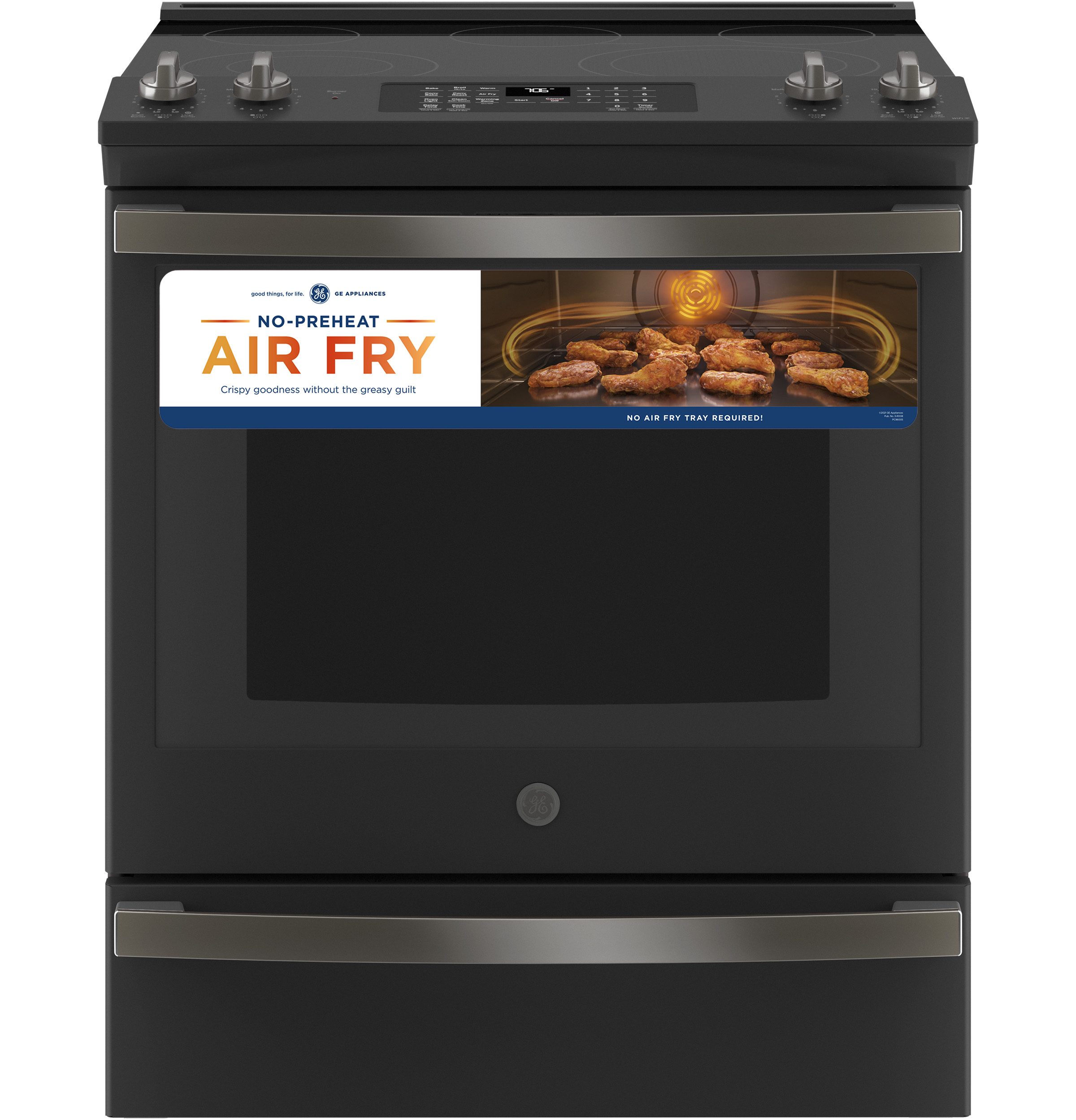 30" Slide-In Electric Convection Range with No Preheat Air Fry JS760FPDS, product image 14 of 16