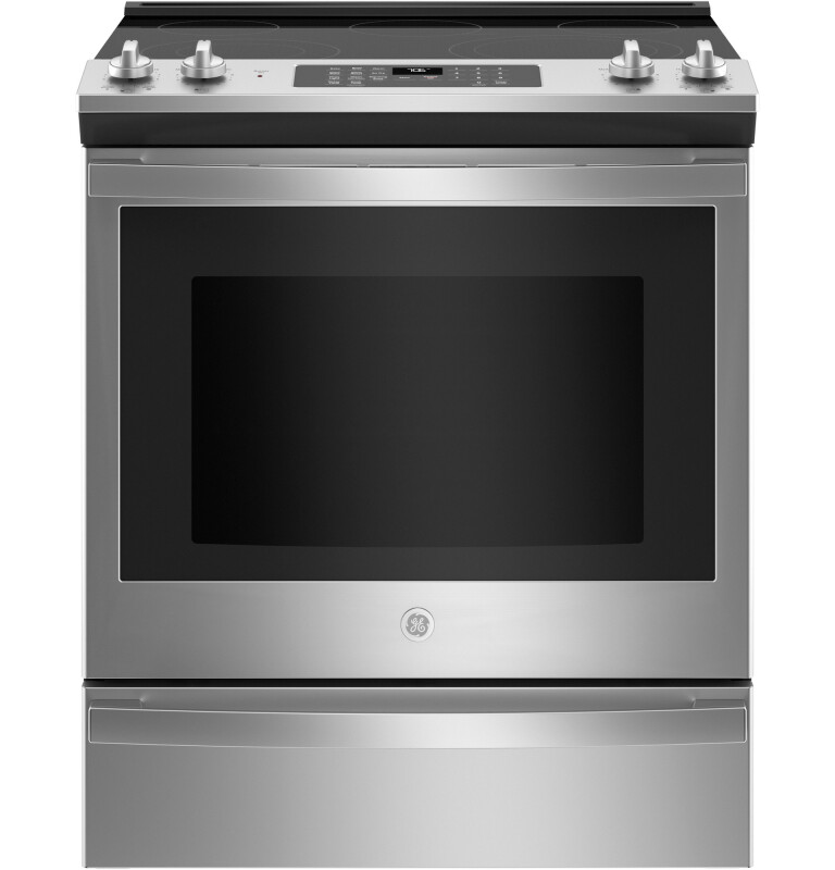 GE 30" Slide-In Electric Convection Range with No Preheat Air Fry Stainless Steel JS760SPSS Picture 1
