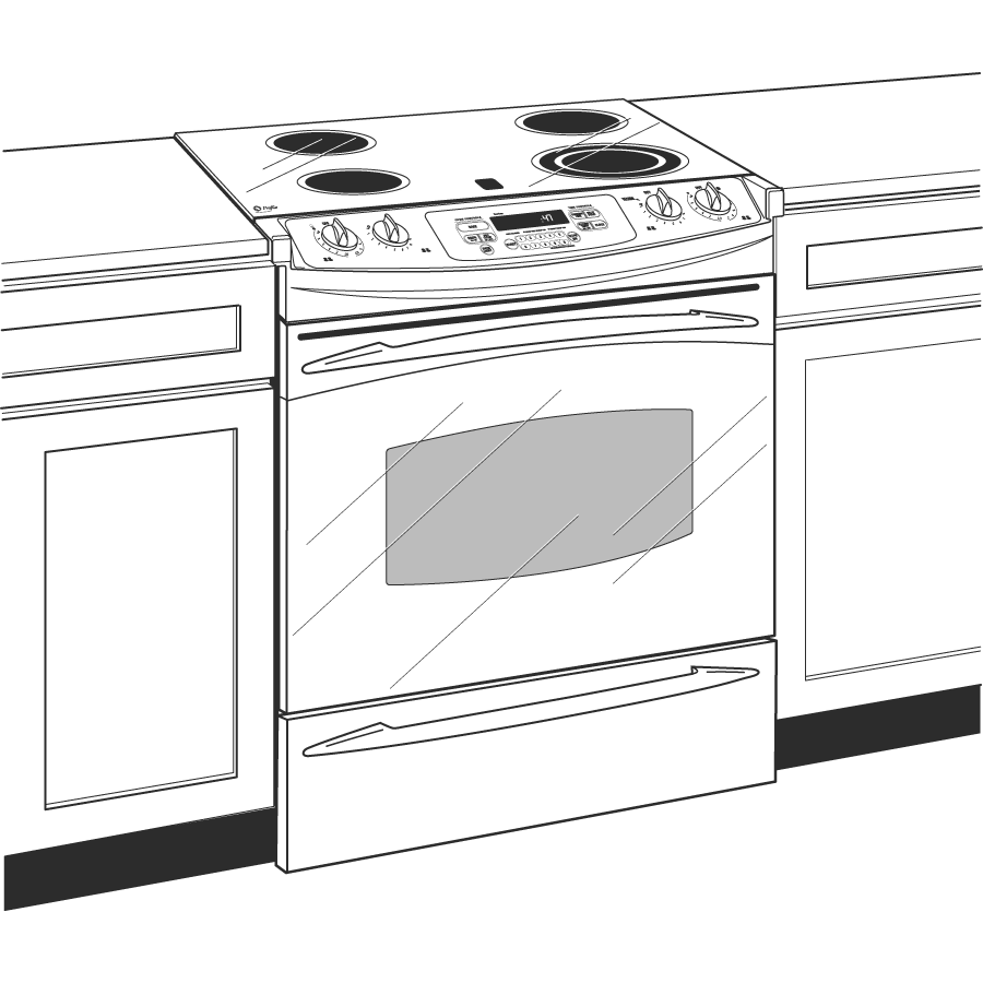 30" Slide-In Electric Range JS900BKBB, product image 2 of 3