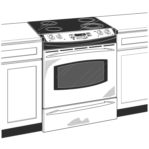 30" Slide-In Electric Range JS900SKSS, product image 2 of 3