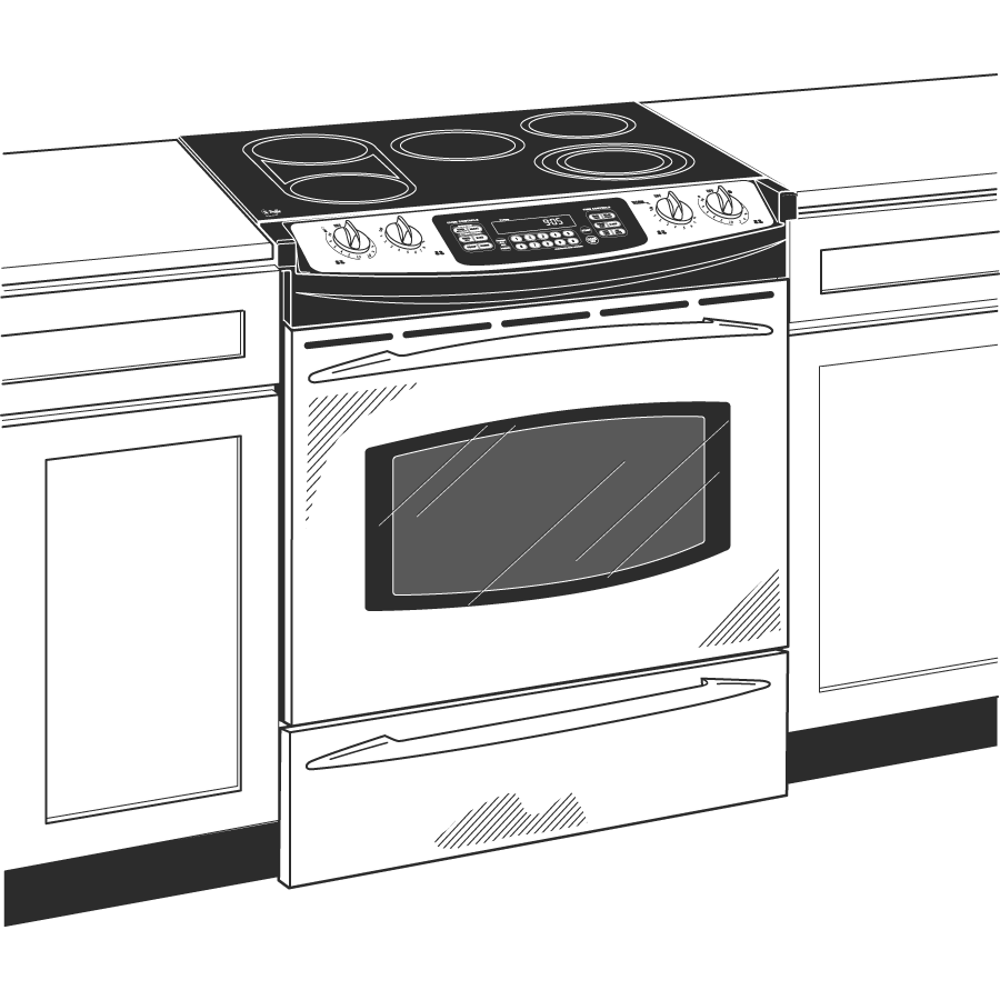 30" Slide-In Electric Range JS905SKSS, product image 3 of 4