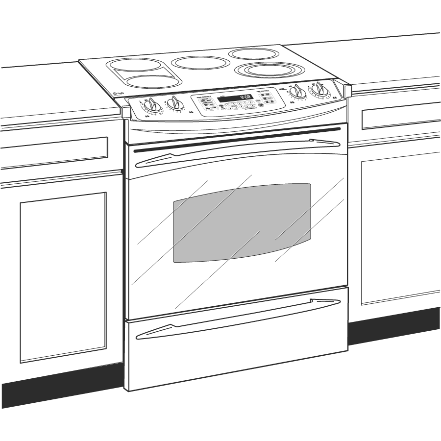 30" Slide-In Electric Range JS905TKWW, product image 3 of 4
