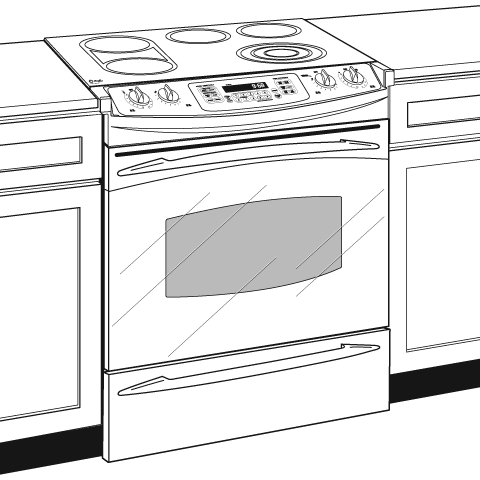30" Slide-In Electric Range JS968BKBB, product image 3 of 4