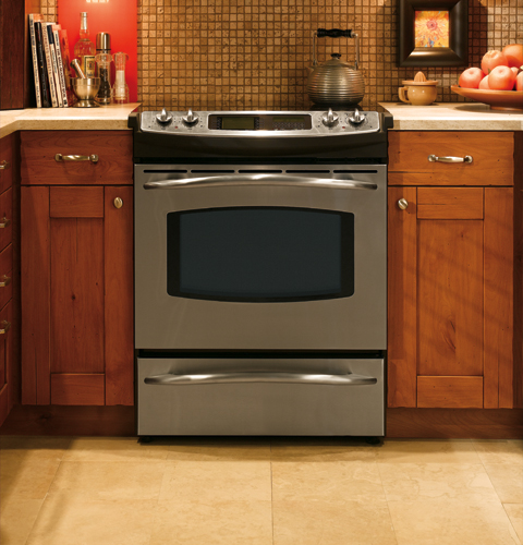 30" Slide-In Electric Range with Trivection Technology JS998SKSS