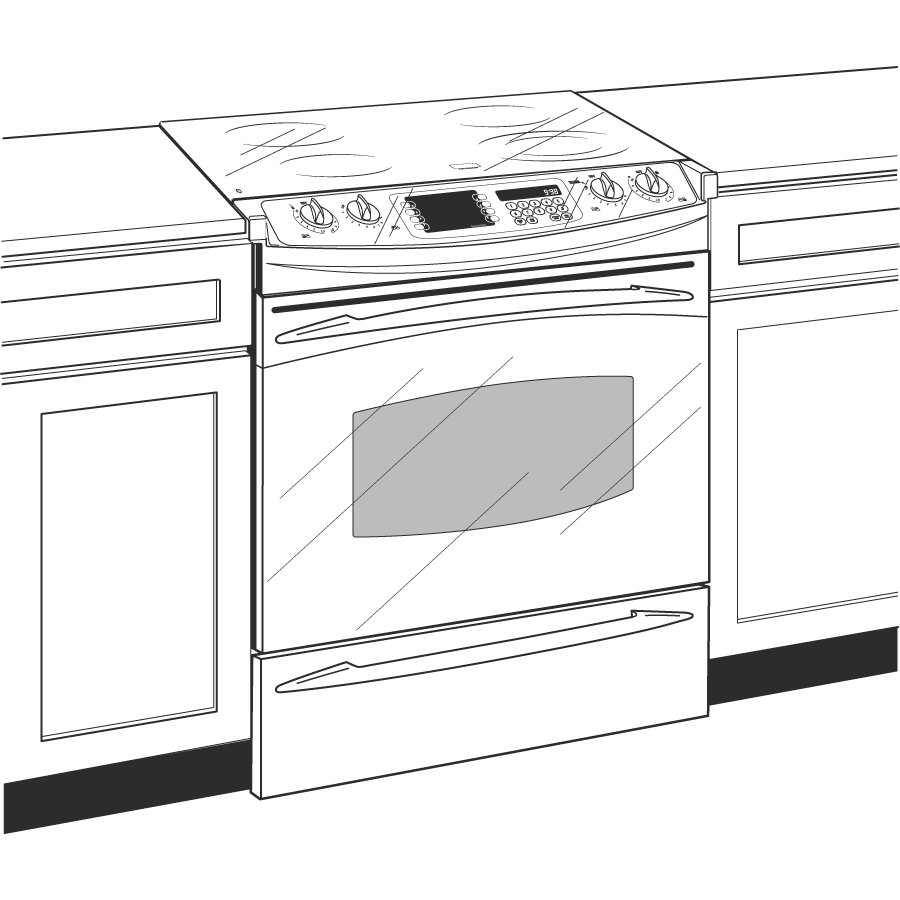 30" Slide-In Electric Range with Trivection Technology JS998TKWW, product image 2 of 3