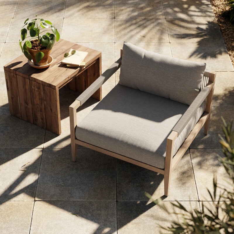 Sherwood Outdoor Chair, Washed Brown - JSOL-10002K-561 JSOL10002K561