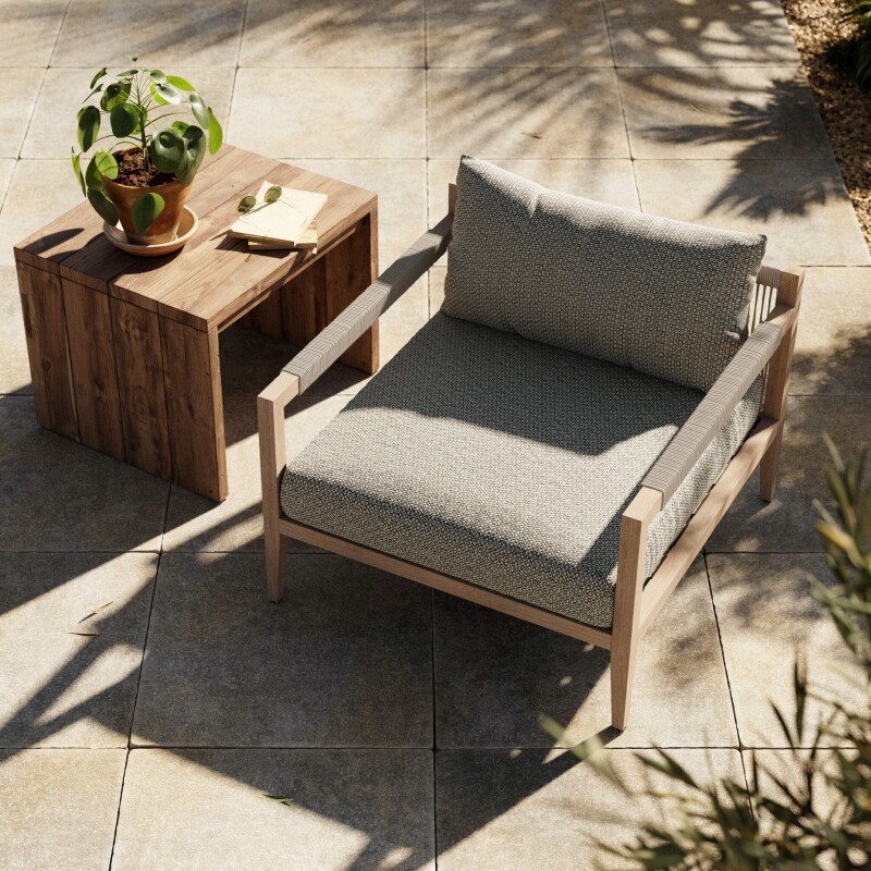 Sherwood Outdoor Chair, Washed Brown - JSOL-10002K-970 JSOL10002K970