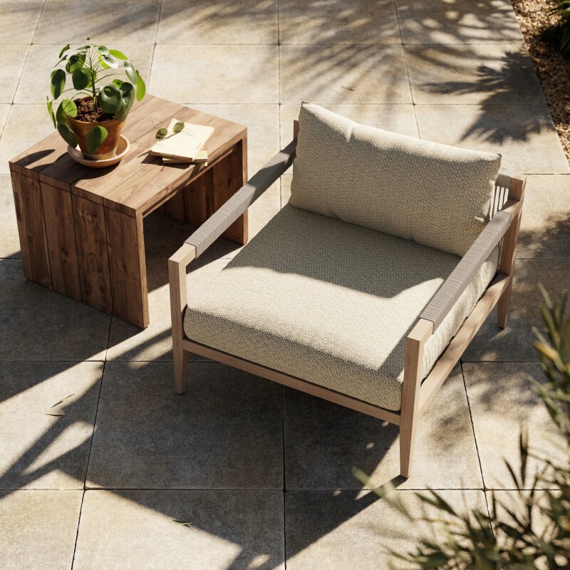 Sherwood Outdoor Chair, Washed Brown - JSOL-10002K-971 JSOL10002K971