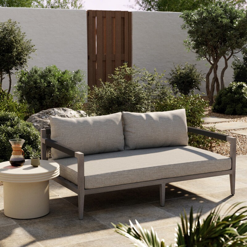 Sherwood Outdoor Sofa, Weathered Grey - JSOL-10101K-561 JSOL10101K561