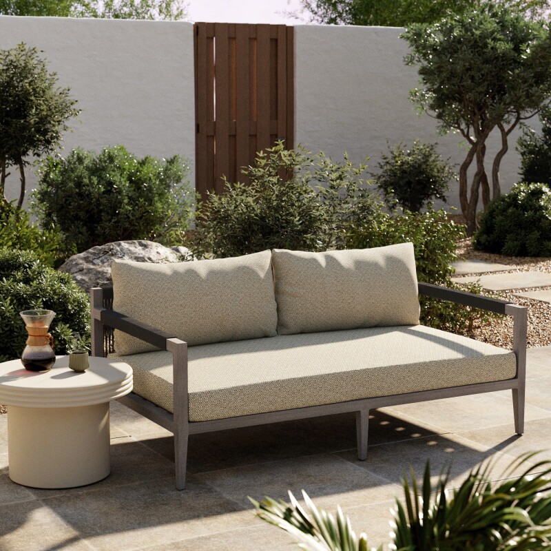 Sherwood Outdoor Sofa, Weathered Grey - JSOL-10101K-971 JSOL10101K971
