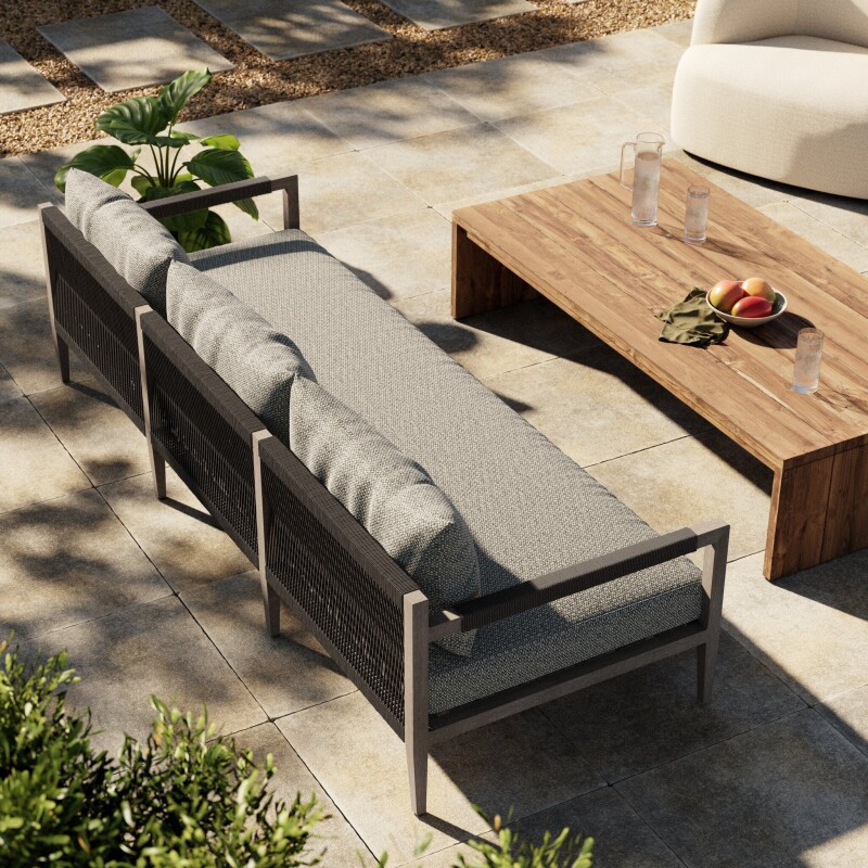 Sherwood Outdoor Sofa, Weathered Grey - JSOL-10201K-970 JSOL10201K970