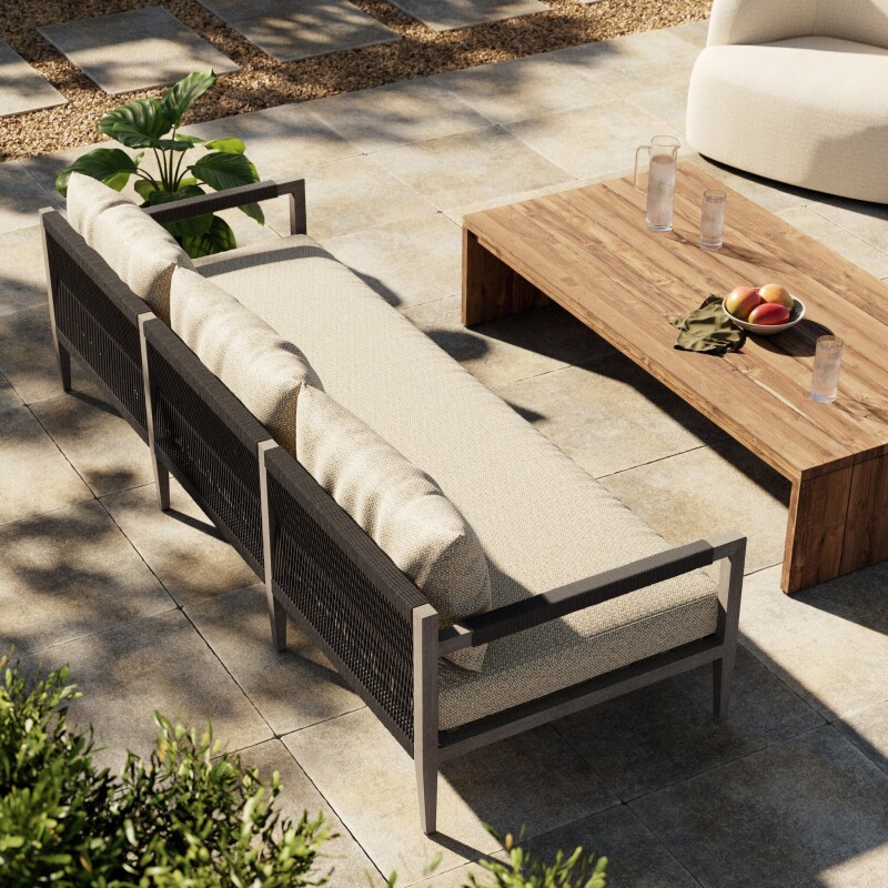 Sherwood Outdoor Sofa, Weathered Grey - JSOL-10201K-971 JSOL10201K971
