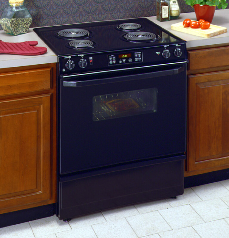 30" Slide-In Electric Range with Self-Cleaning Oven JSP34BWBB