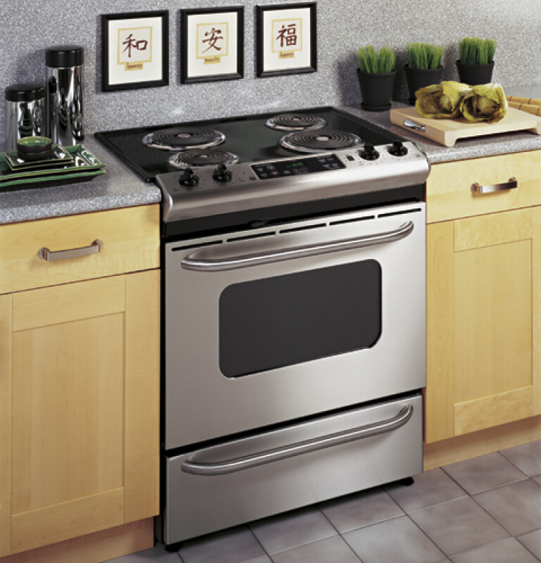 30" Slide-In Electric Range with Self-Cleaning Oven JSP39SKSS