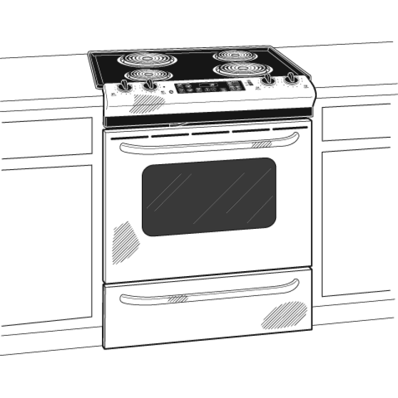 30" Slide-In Electric Range with Self-Cleaning Oven JSP39SKSS