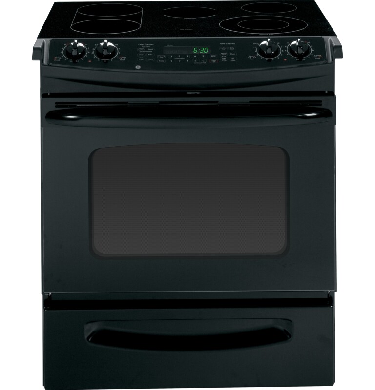 30" Slide-In CleanDesign Electric Range JSP46DPBB, product image 2 of 10