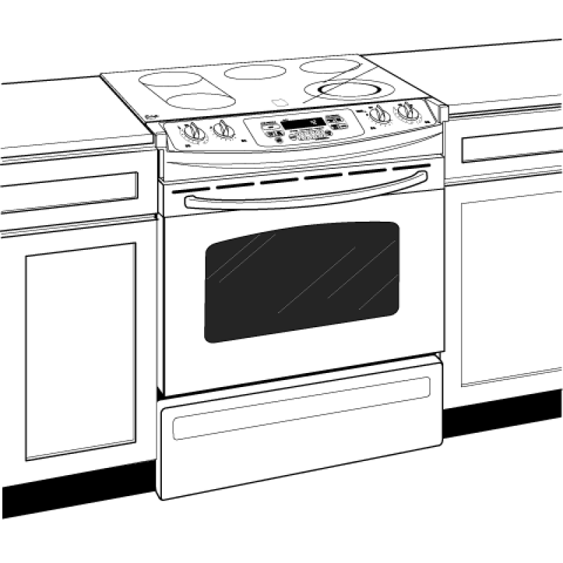 30" Slide-In CleanDesign Electric Range JSP46DPBB, product image 9 of 10