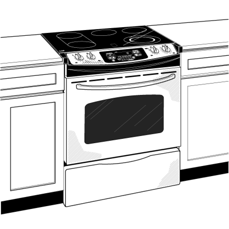 30" Slide-In CleanDesign Electric Range JSP46SPSS, product image 3 of 4
