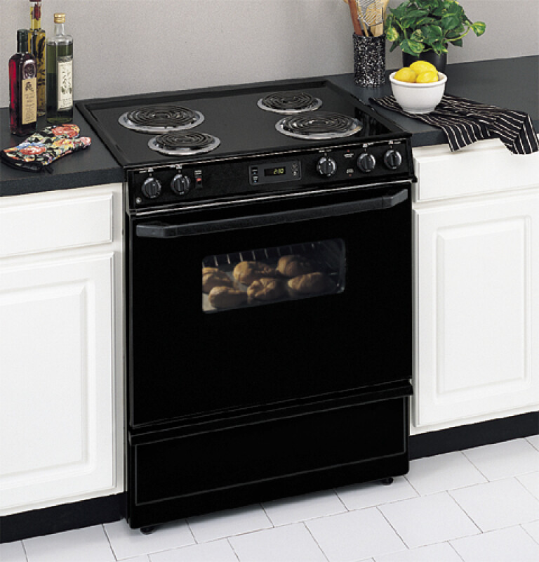 30" Slide-In Electric Range with Standard Clean Oven JSS26BDBB