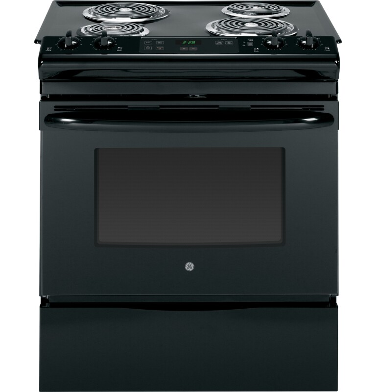 30" Slide-In Front Control Electric Range JSS28DFBB, product image 2 of 10