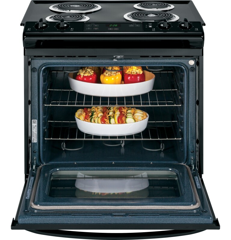 30" Slide-In Front Control Electric Range JSS28DFBB, product image 4 of 10