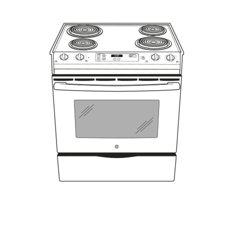 30" Slide-In Front Control Electric Range JSS28DFBB, product image 9 of 10